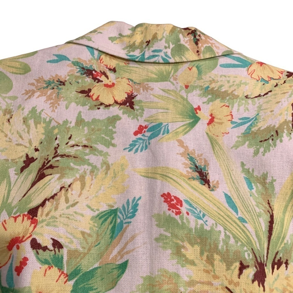 COLDWATER Creek Linen Blend Floral Embroidered Blazer Jacket Size Petite Medium - Picture 5 of 8